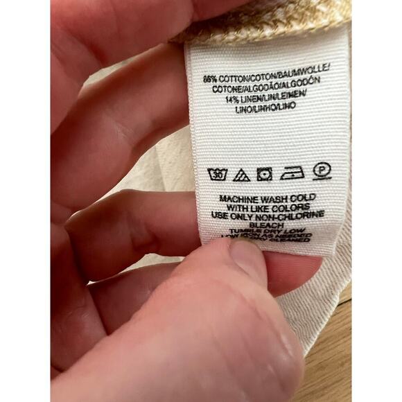 Free People Women 6 Mini Skirt Splendor In The Grass Tie Waist Linen Denim White - Picture 13 of 14